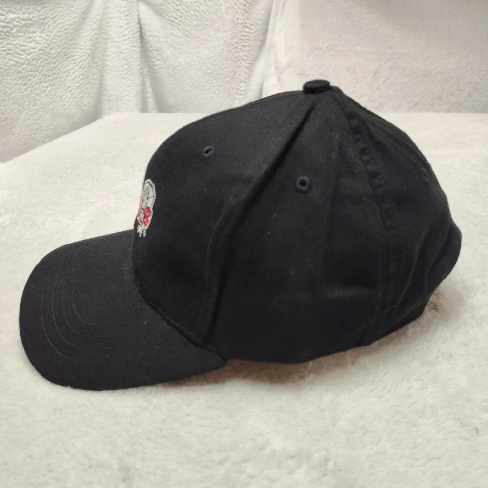Lansing Lugnuts Cap America Hat Cap Strap Back One Size Mens Black Cotton Twill